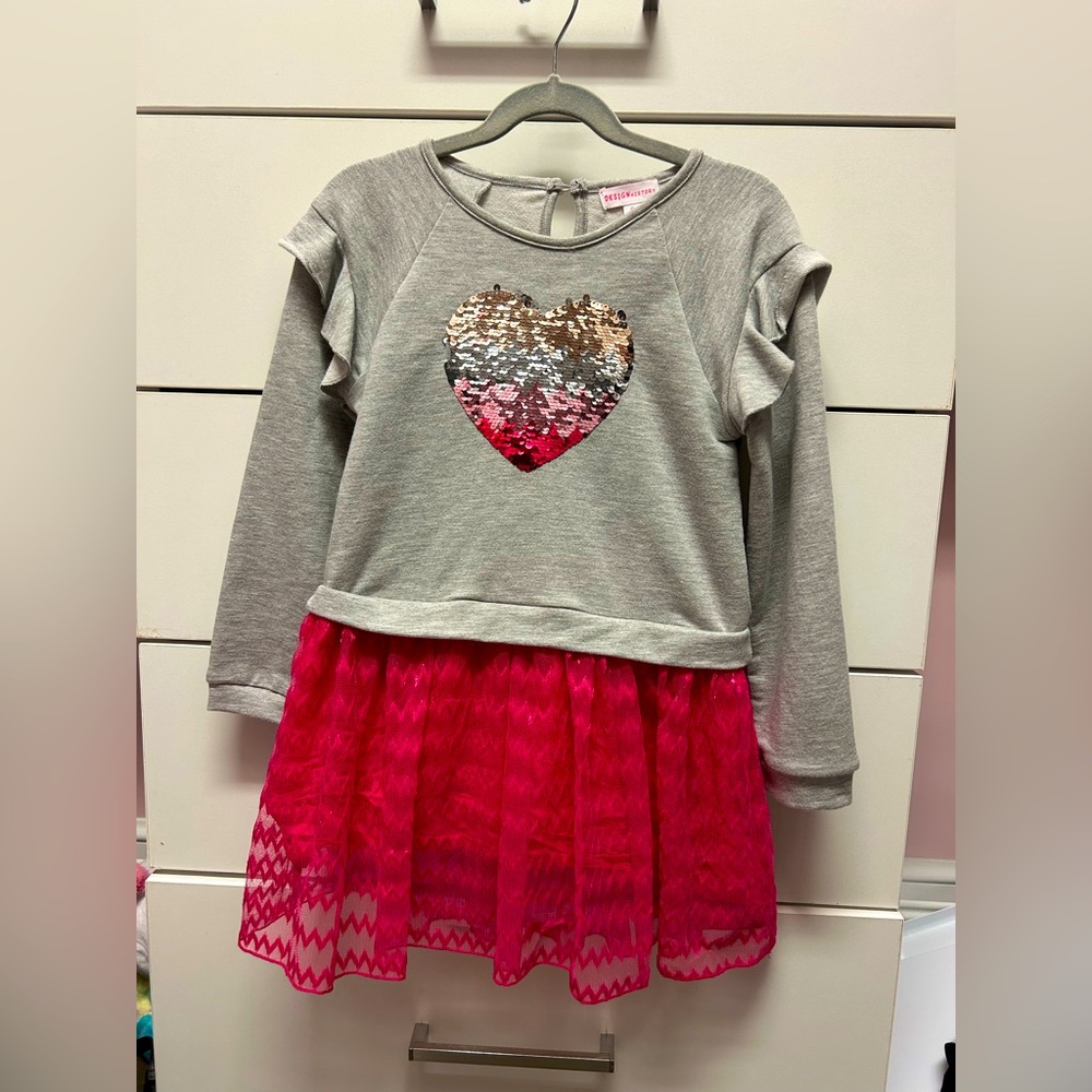 Design History pink tulle and sequin dress